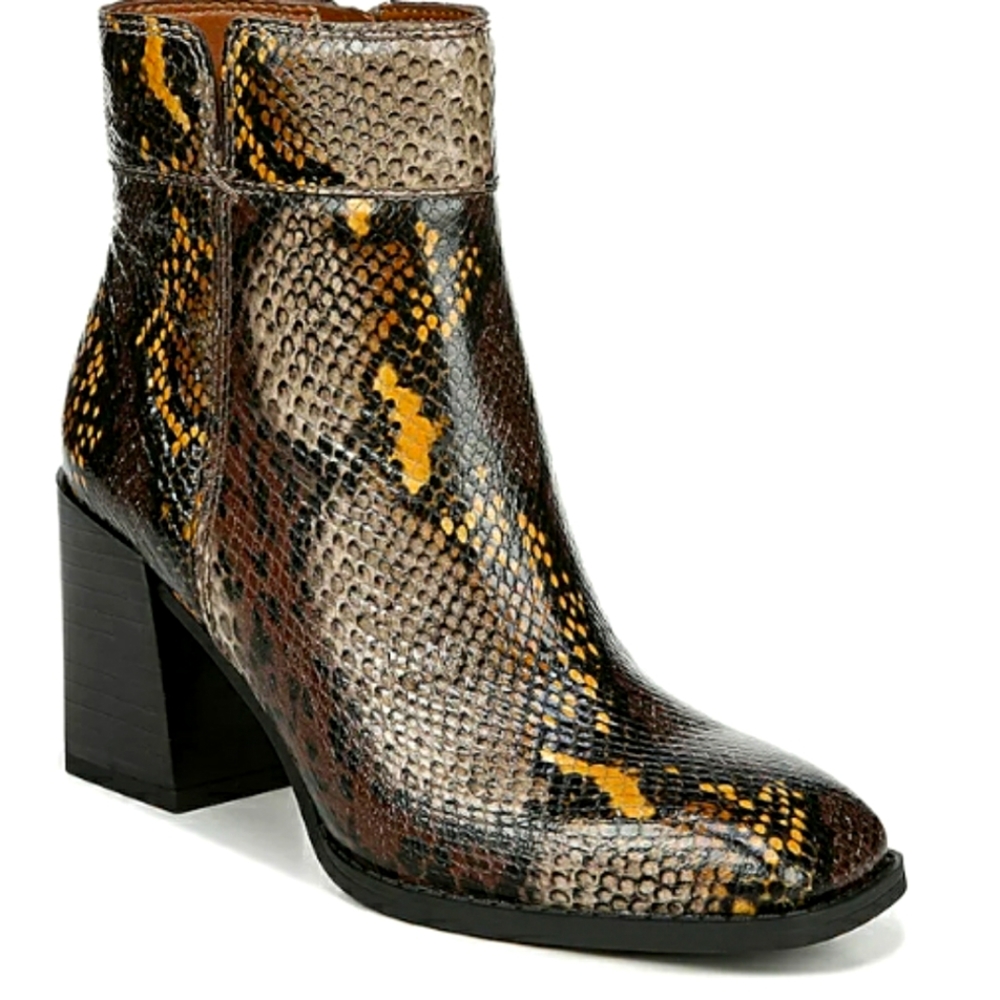Franco Sarto Snake Skin Booties